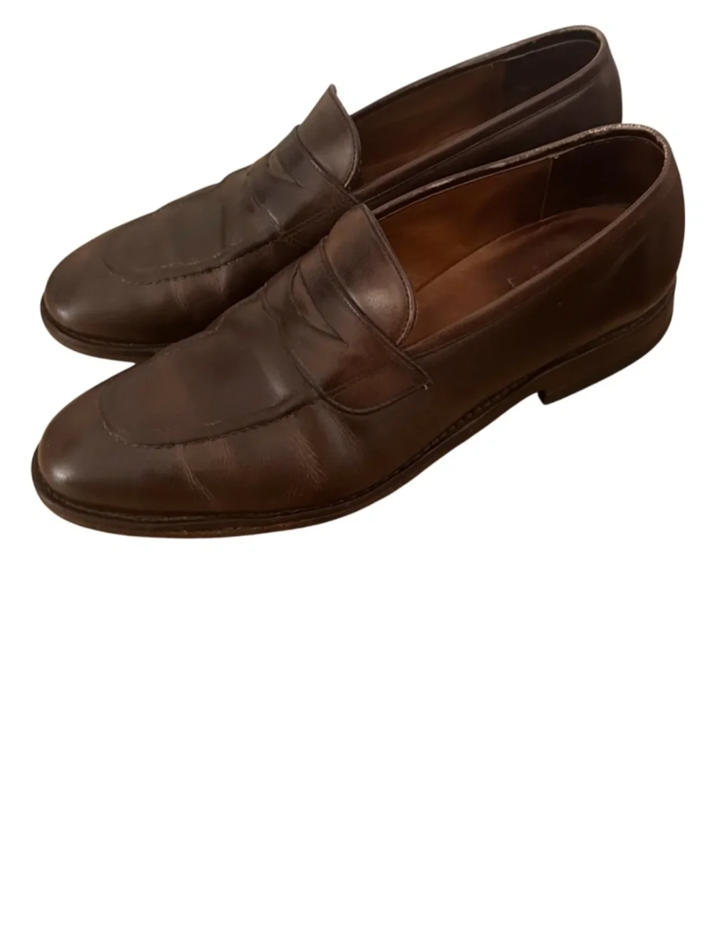 Allen Edmonds Lake Forest Penny Loafers Shoes Mens Sz 10 D Brown Leather Slip On